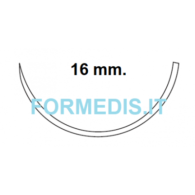 SUTURA IN SETA ago 16 mm. 1/2 cerchio cilindrico USP 4/0 12 pz